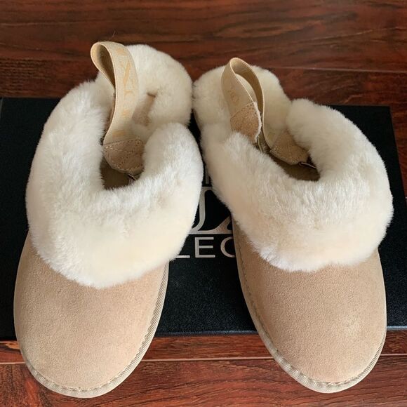 Australia luxe Collective soft genuine shearling sling back mule sleeper size 5 - Picture 2 of 7